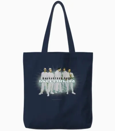 Backstreet Boys – Millenium Pose 2025 White Tote Bags - Navy