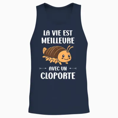 Humour Insect Life Is Better with a Woodlice Unisex Tank Top - Navy