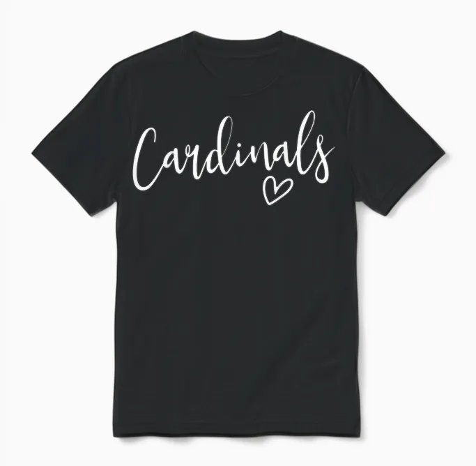 Cardinals School Cardinals Sports Team Women's Cardinals Unisex T-Shirt in Black