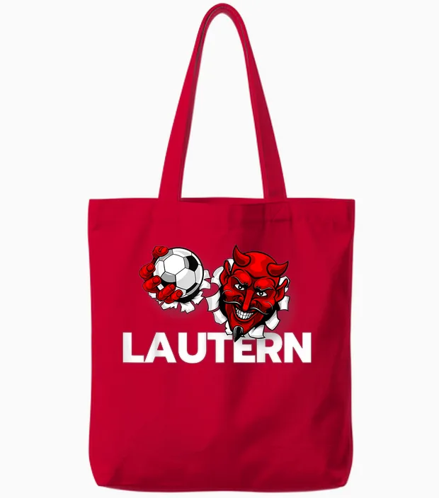 Football Lautern Verein Kaiserslautern Lautre Stadt Pfalz T-Shirt, Black Tote Bags in Red