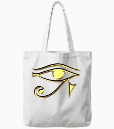Eye of Horus - Symbol Protection & Healing I Tote Bags - White
