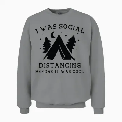 Social Distancing Unisex Sweatshirt - Sport Grey