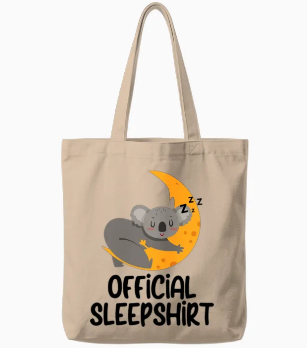 Funny Animal Shirt Funny Picture Tote Bags in Natural