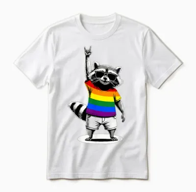 Waschbär Lgbtq Pride Month Unisex T-Shirt - White