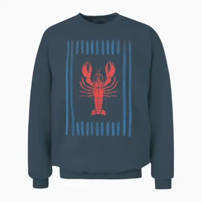 Minimal Hummer Fishermen ästhetischer Retro Unisex Sweatshirt - Dark Heather