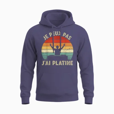 Je Peux Pas J'ai Platine Men's T-Shirt Humour Dj Funny Gift T-Shirt, Black, S Unisex Hoodie - Heather Sport Dark Navy