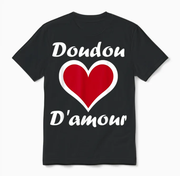 Chéri Nickname Doudou Father's Day Dad Love Comforter T-Shirt, Black, S Unisex T-Shirt in Black