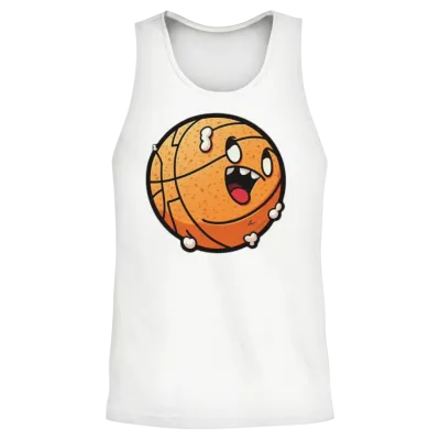 Funny Basketball Unisex Tank Top - White