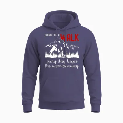 Hiking Walk Walking Outdoor Hike Unisex Hoodie - Heather Sport Dark Navy