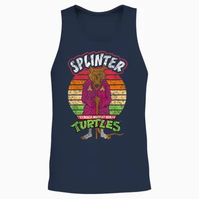 Mademark X Teenage Mutant Ninja Turtles - Teenage Mutant Ninja Turtles Splinter Ready for Action Unisex Tank Top - Navy