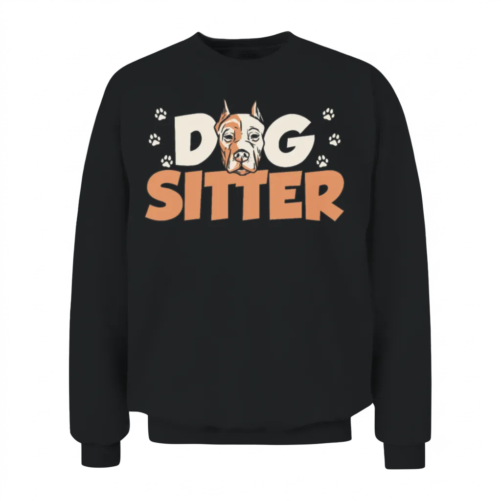 Dog Sitter Puppy Job Dogs Dog Sitting Unisex Sweatshirt - Black