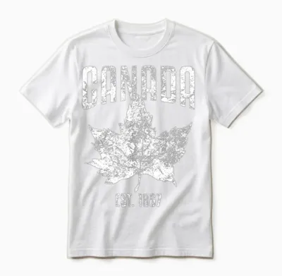 I Love Canada Maple Leaf Est. 1867 Design Unisex T-Shirt - White