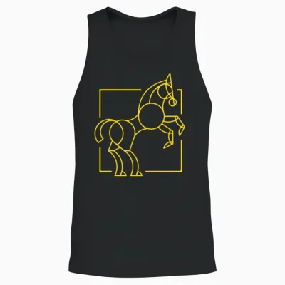 Horse Logo Unisex Tank Top - Black