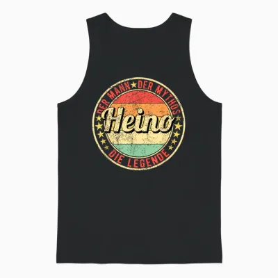 Men's Heino the Man the Mythos Die Legend T-Shirt, Black, S Unisex Tank Top - Black