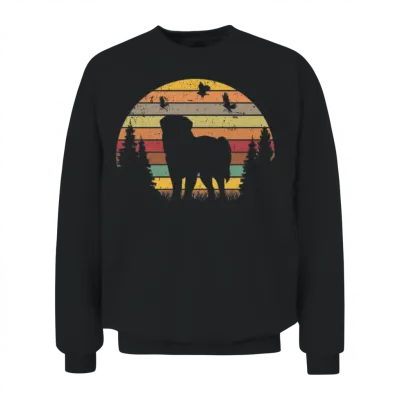 Leonberger Retro Unisex Sweatshirt - Black