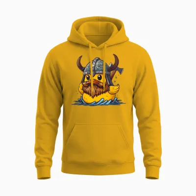 Rubber Duck Viking Duck Viking Helmet Vikings Rubber Duckie Unisex Hoodie - Gold