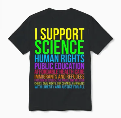 Science Human Rights Education Health Care Freedom Unisex T-Shirt - Black