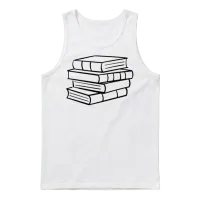 Books — & Reading Gift Unisex Tank Top - White – 1