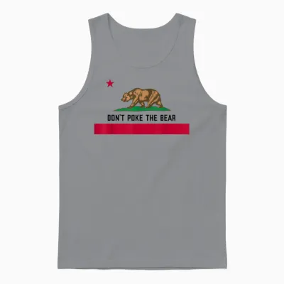Don’t Poke the Bear California Republic Design Unisex Tank Top - Sport Grey