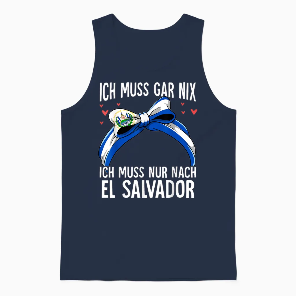 El Salvador Unisex Tank Top in Navy