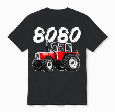 Steyr Austria Laster Landwirtschaft Trecker 8080 Traktor Unisex T-Shirt - Black