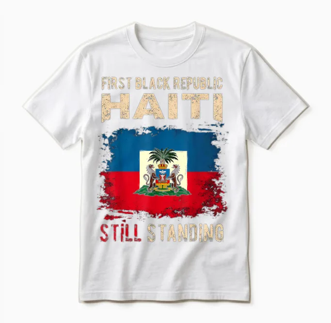 Haiti Erster Tag Der Flagge Der Schwarzen Republik Haiti Unisex T-Shirt in White