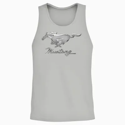 Mustang Emblem Unisex Tank Top - Ash