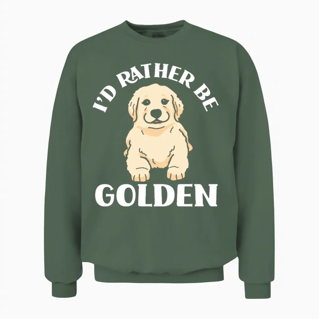Golden Retriever Dog Dog Love Unisex Sweatshirt in Military Green