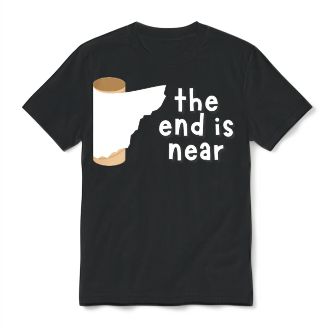 The End Is Near, Funny Unisex T-Shirt - Black