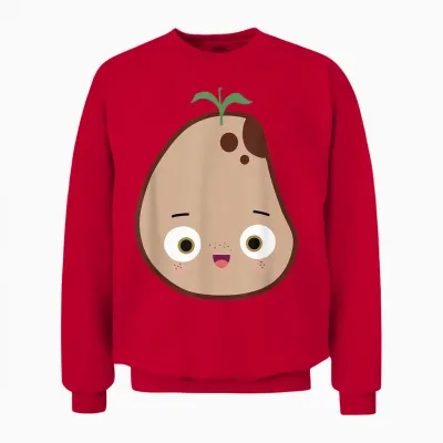 Funny Good Egg Teacher Halloween Costume the Couch Potato Unisex Sweatshirt - Red