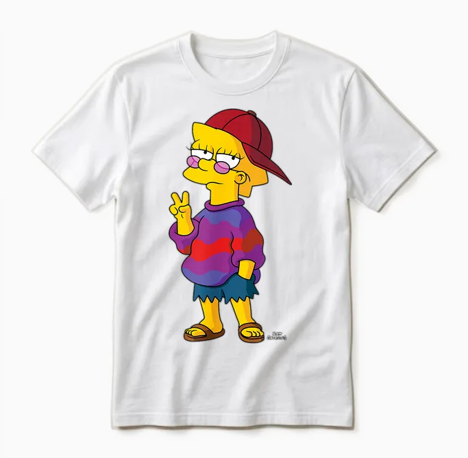The Simpsons Cool Kid Lisa Unisex T-Shirt in White