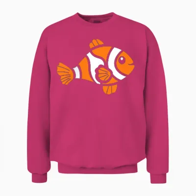 Funny Clown Fish Simple Little Cute Clown Fish Unisex Sweatshirt - Heliconia