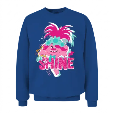 Trolls Shine with Pink Poppy Unisex Sweatshirt - Royal