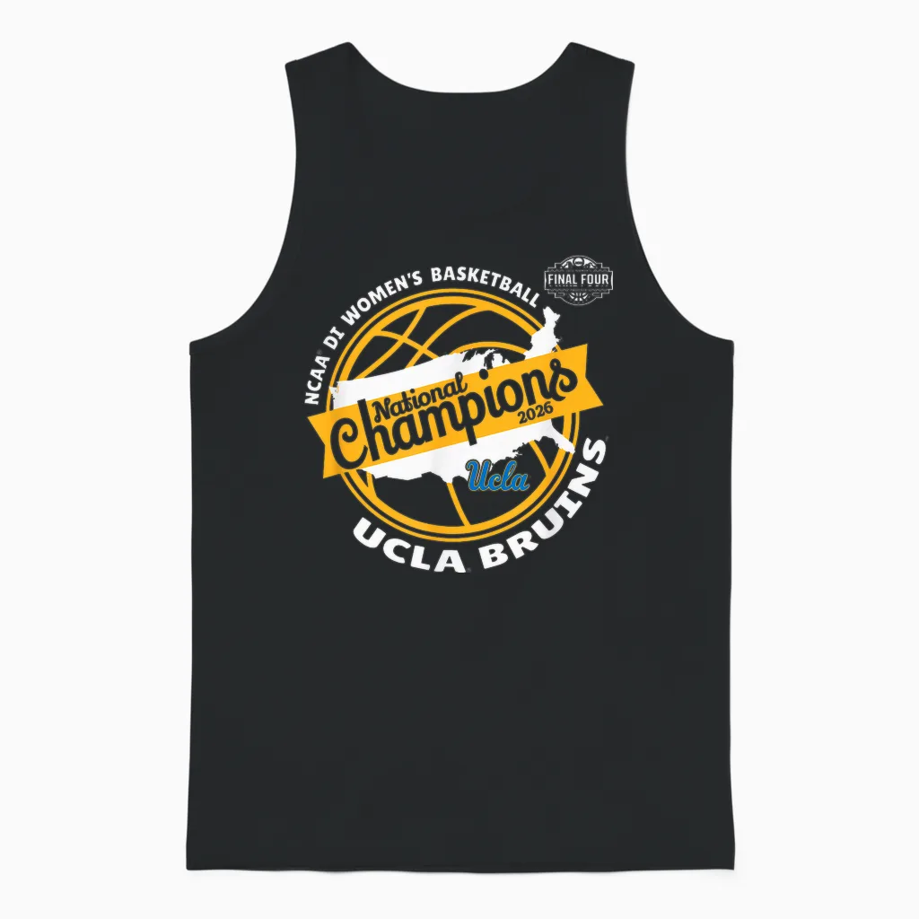 Ucla Bruins Women's Basketball 2026 National Champs Black Unisex Tank Top in Black