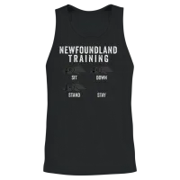 Newfoundland Dog Training Lovers Unisex Tank Top - Black – 2