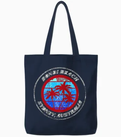 Bondi Beach Sydney Australia Retro Classic Tote Bags - Navy