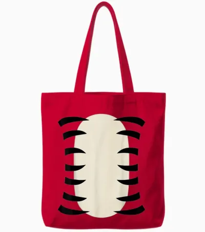 Tiger Shirt Adult Children Men Women Tiger Costume T-Shirt, Orange Tote Bags - Red